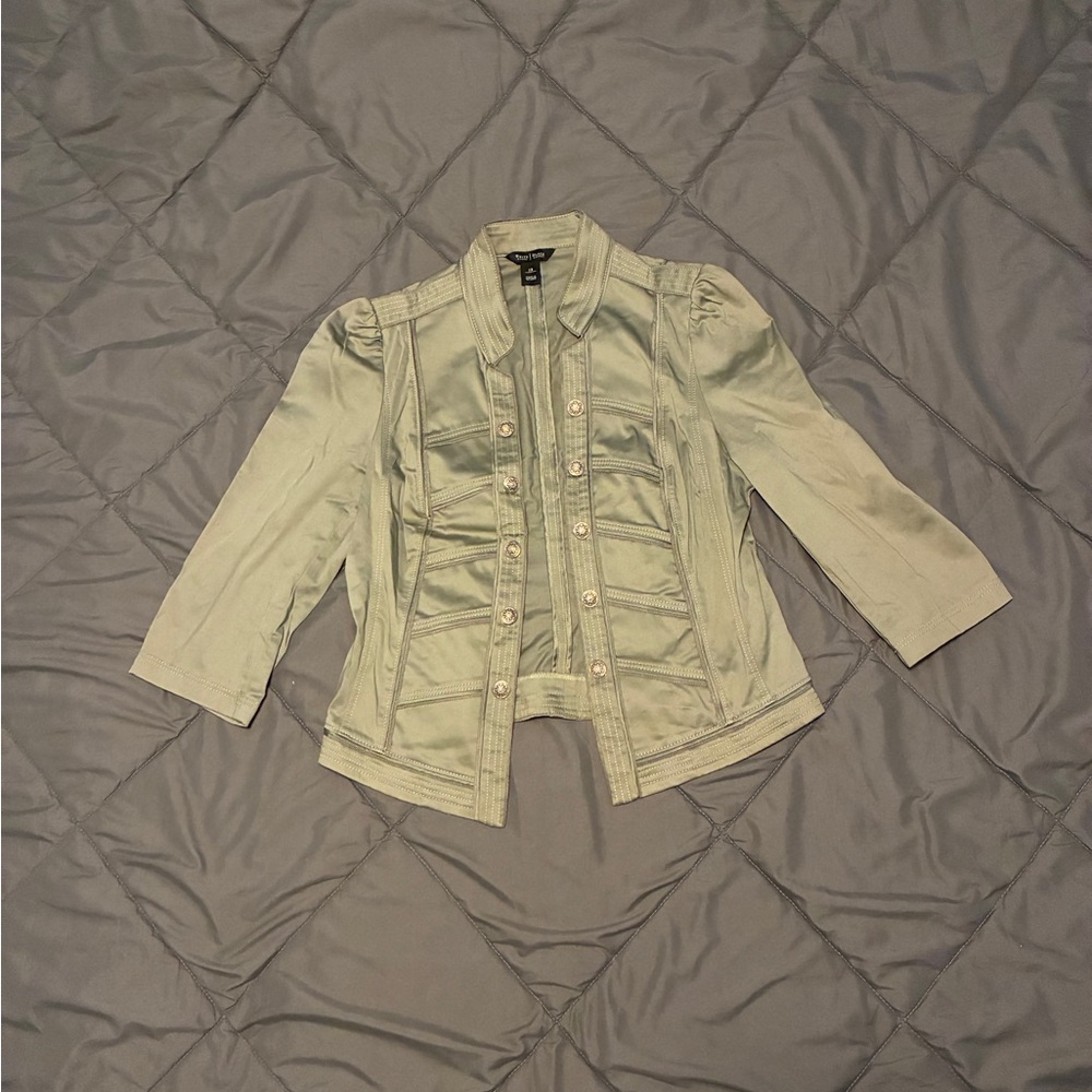 Military Style Gray/Green Women's Blazer